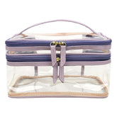 Necessaire Make Dupla Crystal Lilás Lesard Pronta Entrega