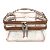 Necessaire Make Dupla Crystal Ouro Velho Pronta Entrega