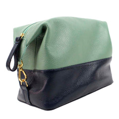 Necessaire Make Up Marinho Liso com Jade Pronta Entrega