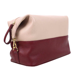 Necessaire Make Up Burgundy Liso com Rose Liso Pronta Entrega