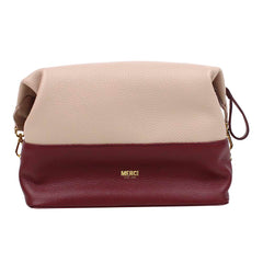 Necessaire Make Up Burgundy Liso com Rose Liso Pronta Entrega