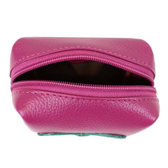 Necessaire Mami Mini Laço Rococó Fúcsia Liso com Esmeralda Pronta Entrega