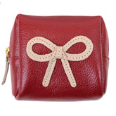 Necessaire Mami Mini Laço Rococó Vermelho Liso com Rose Liso Pronta Entrega