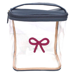 Necessaire Mami Laço Rococó Oceano com Fúcsia Liso Pronta Entrega