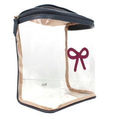 Necessaire Mami Laço Rococó Oceano com Fúcsia Liso Pronta Entrega