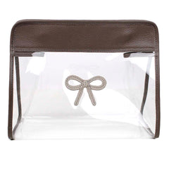 Necessaire Mami Pirâmide Laço Rococó em Couro e Vinil personalizada