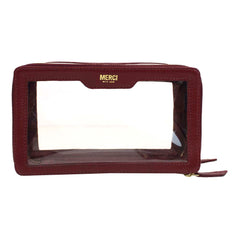 Necessaire Mini Crystal Burgundy Liso Pronta Entrega