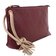 Necessaire Sandrine G Burgundy Liso com Algodão Doce Liso Pronta Entrega
