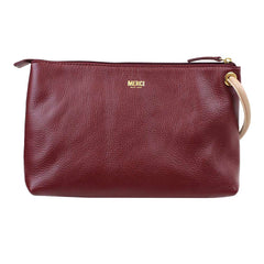Necessaire Sandrine G Burgundy Liso com Algodão Doce Liso Pronta Entrega