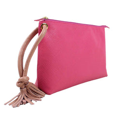 Necessaire Sandrine G Pink Prada com Algodão Doce Liso Pronta Entrega