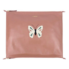 Necessaire Trocas Borboleta Algodão Doce Liso com Off White Liso e Jade Pronta Entrega