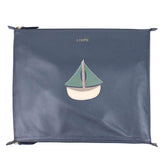 Necessaire Trocas Barco Oceano com Jade, Off White Liso e Atmosfera Pronta Entrega