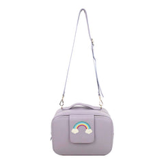 Bolsa de Bebê Mini Arco Íris em Couro Personalizada