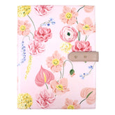 Pasta Portfólio Estampa Peônia com Rose Liso Pronta Entrega