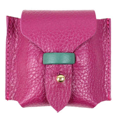 Porta Carimbo Fúcsia Liso com Esmeralda Pronta Entrega