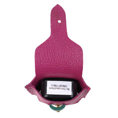 Porta Carimbo Fúcsia Liso com Esmeralda Pronta Entrega