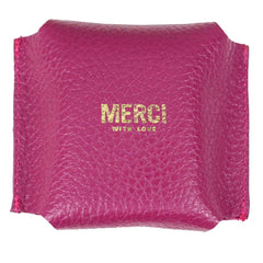 Porta Carimbo Fúcsia Liso com Esmeralda Pronta Entrega