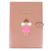 Porta Cartão De Vacina Fadinha Algodão Doce Liso com Rosa Orquídea Pronta Entrega