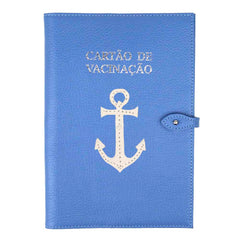 Porta Cartão de Vacina Marinheiro em Couro Personalizado