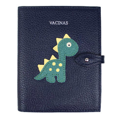 Porta Mini Cartão de Vacina - Modelo Einstein Little Dino em Couro Personalizado
