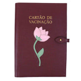 Porta Cartão De Vacina Tulipa Magenta com Rosa Chá Pronta Entrega