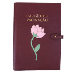 Porta Cartão De Vacina Tulipa Magenta com Rosa Chá Pronta Entrega
