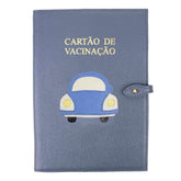 Porta Cartão de Vacina Little Car em Couro Personalizado