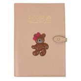 Porta Cartão De Vacina Ursa Teddy Rose Liso com Chiclete Pronta Entrega