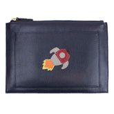 Porta Documento Foguete Marinho Liso Pronta Entrega