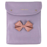 Porta Fralda Laço Lilás Liso com Algodão Doce Liso Pronta Entrega
