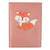 Porta Identidade Raposa Feminina em Couro Personalizado