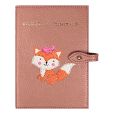 Porta Mini Certidão de Nascimento Raposa Feminina em Couro Personalizado