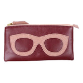 Porta Óculos Lunettes Burgundy Liso com Algodão Doce Liso Pronta Entrega