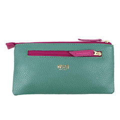 Porta Óculos Lunettes Esmeralda com Fúcsia Liso Pronta Entrega