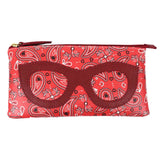 Porta Óculos Lunettes Estampa Paisley em Couro Personalizado