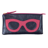 Porta Óculos Lunettes Marinho Liso com Chiclete Pronta Entrega