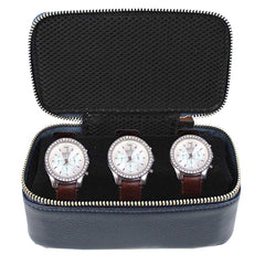 Porta Relógio Triplo Marinho Liso Pronta Entrega