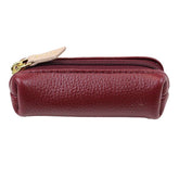 Porta Batom Zíper Burgundy Liso com Rose Liso Pronta Entrega