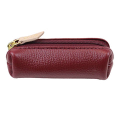 Porta Batom Zíper Burgundy Liso com Rose Liso Pronta Entrega