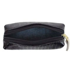 Porta Batom Zíper Preto Paris com Off White Liso Pronta Entrega