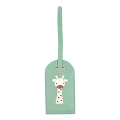 Tag de Mala Girafinha Masculino em Couro Personalizada