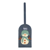 Tag de Mala Boneco de Neve em Couro Personalizada