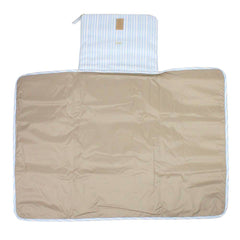 Trocador Basic Barco Estampa Listrado Pontilhado em Algodão e Couro Personalizado