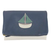 Trocador Basic Barco Oceano com Jade,Off White Liso e Atmosfera Pronta Entrega