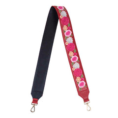 Alça Flores Vermelho Liso Pronta Entrega