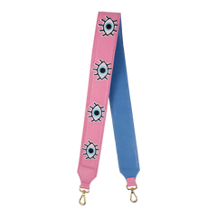 Alça Olho Grego Rosa Orquídea com Beach Pronta Entrega