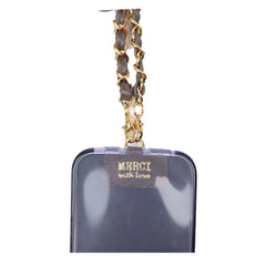 Alça para Celular Corrente com Couro Fendi Pronta Entrega