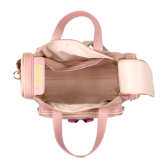 Baby Weekend Bag Laço em Couro Personalizada