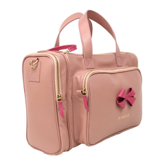 Baby Weekend Bag Laço em Couro Personalizada