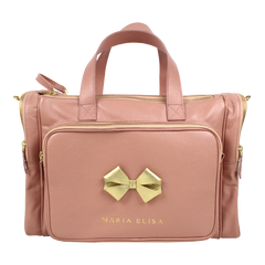 Baby Weekend Bag Laço em Couro Personalizada